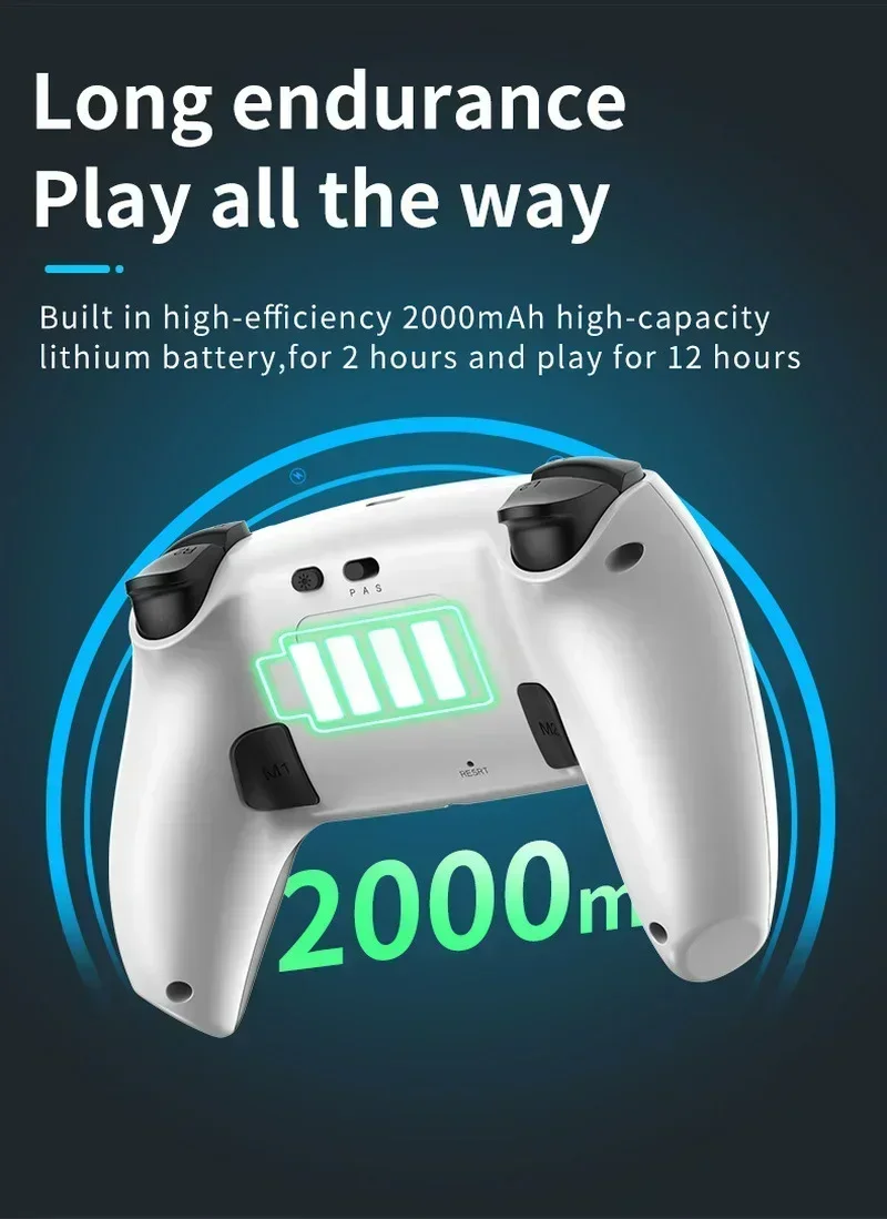 US.EU اللاسلكية BT أذرع التحكم في ألعاب الفيديو غمبد مع RGB ضوء لوحة اللمس الخلفي مفتاح دعم عصا التحكم ثلاثية الأبعاد ل PS3 PS5 PS4 أندرويد التبديل PC