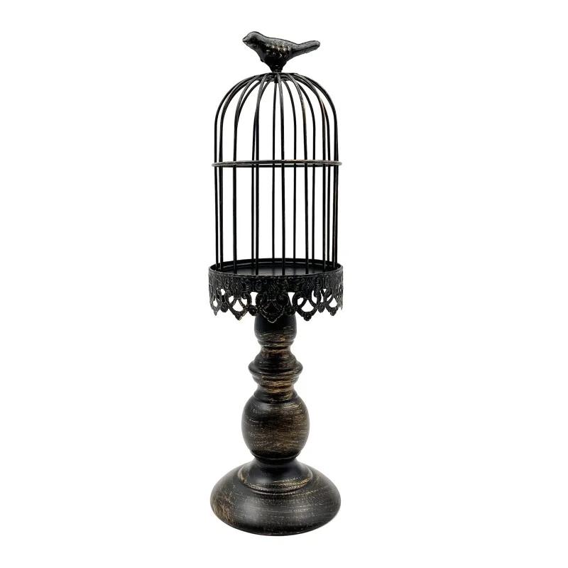 

Retro Shabby Candle Holder Decorative Birdcage Candle Holder Vintage Metal Candlestick for Wedding Victoriana Decor,Home Decor