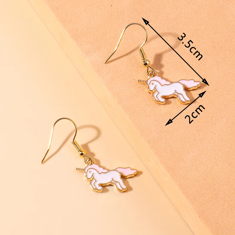 Leslie Heiße Emaille Tier Ohrringe Nette Katze Hund Kaninchen Bär Einhorn Ohrringe für Frauen Baumeln Ohrringe Geburtstag Schmuck Geschenke – Detail 4