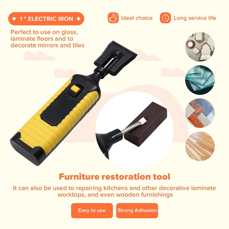 HOT! Wood Floor Furniture Scratch Repair Kit , Laminate Repairing Kit With Melting Tool For Cracked Stone Crack Chip Ceramic