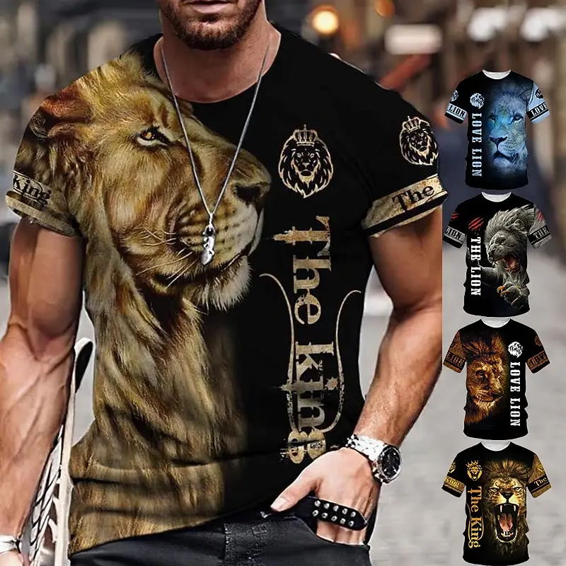 

Unisex Tiger Graphic Print T Shirt Short Sleeve T shirt 3D Print O Neck Shirt Sport Casual Big and Tall Outdoor Street Clothing
