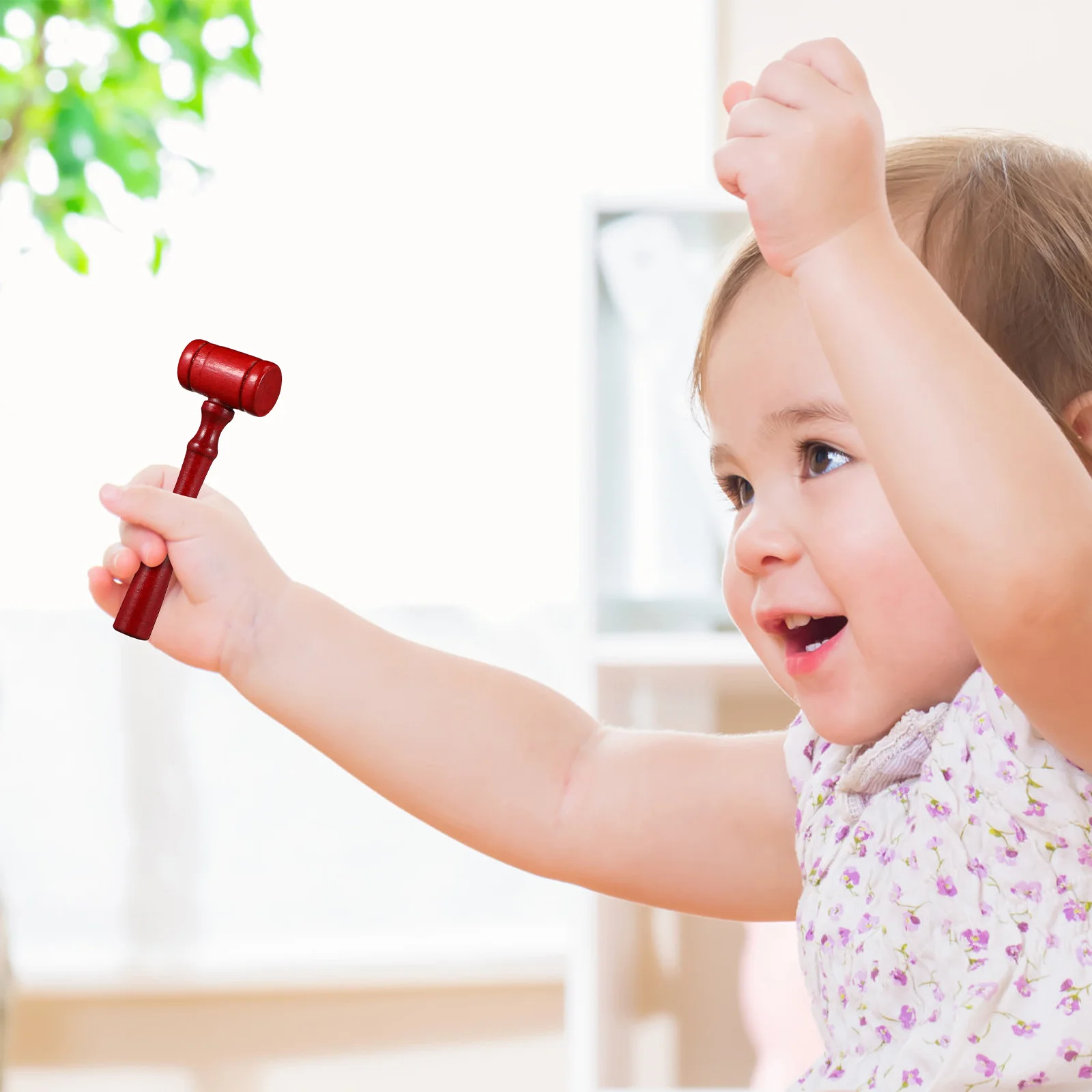 5 個の子供用木製小槌セットミニハンマー腕の動きの調整スキル開発楽しいノック遊びツール木製小槌