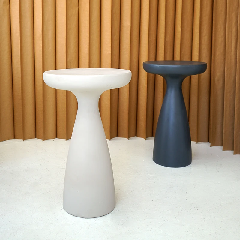 

Винтажный бетонный журнальный столик, круглый деревянный столик для гостиной, небольшой столик с роскошным минималистичным дизайном