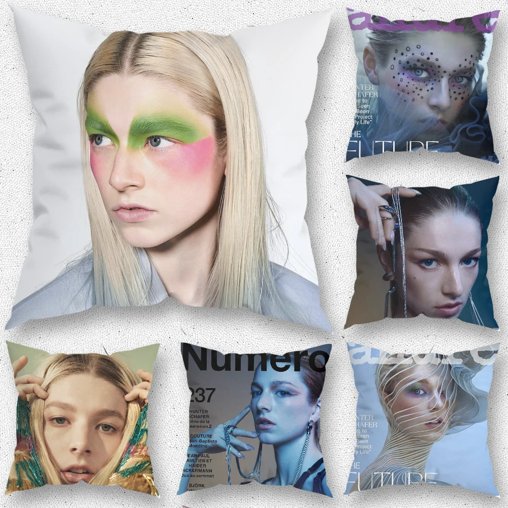 

H-Hunter Schafer Pillow Case For Home Bedroom Room Decoration Living Room Sofa Cushion Cover Suitable