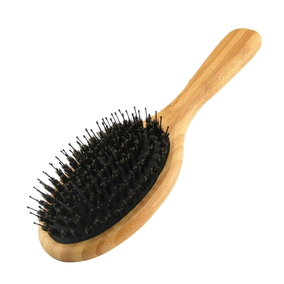 Cepillo de pelo de cerdas de jabalí, cepillo antiestático de madera para desenredar el cuero cabelludo, peine para masaje, cojín de aire, herramientas de estilismo para mujeres