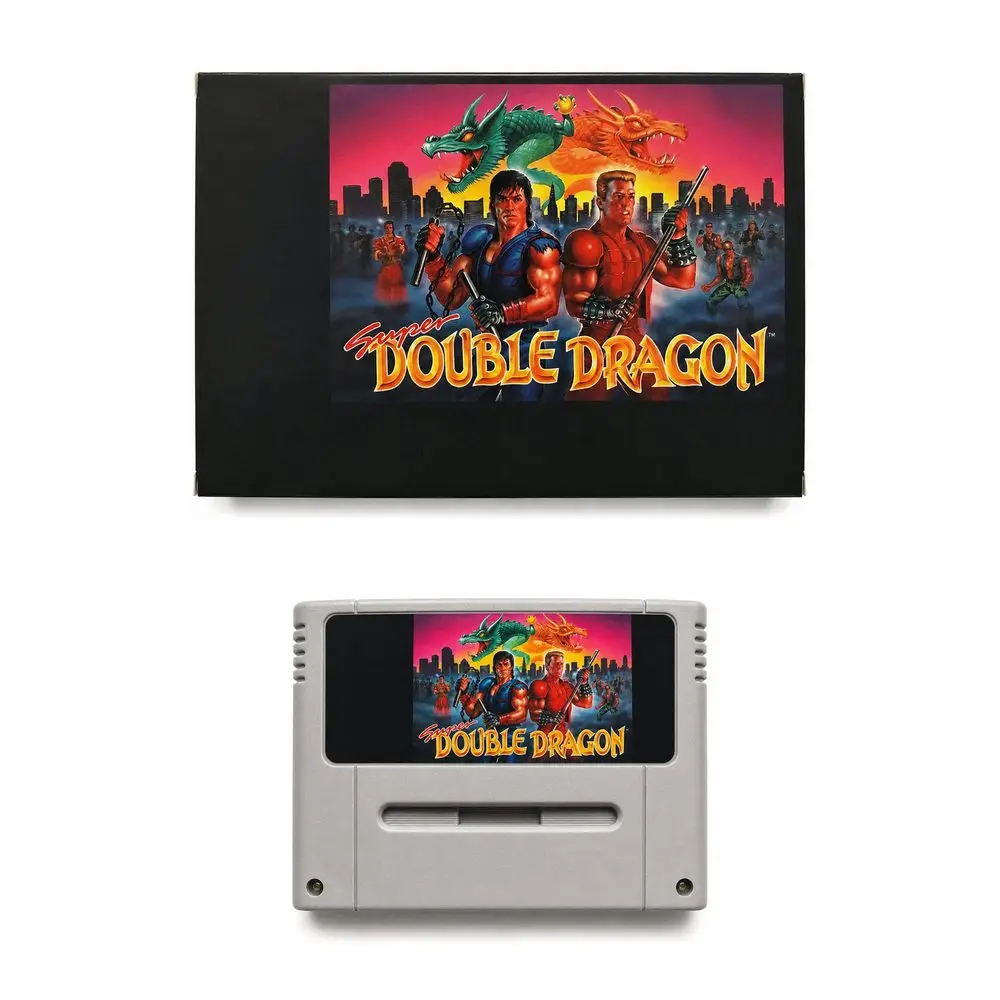 Super Double Dragon 16-Bit Retro Reproduktions-Cartridge Kampfkunst-Street-Brawler PAL-Version mit CIB Retail-Box-Option