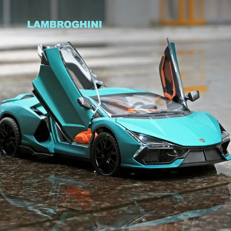 Aventador Super Car Model Diecast Toy /24 Lamborghini Vehicles With Sound Light Pullback Collective Miniature Voiture