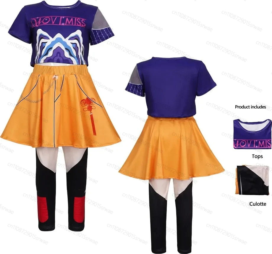 2025 KPOP شيطان الصيادين حجم المتاحة الكرتون Sle أداء ملابس الأطفال تأثيري فتاة المعبود مجموعة ازياء #4