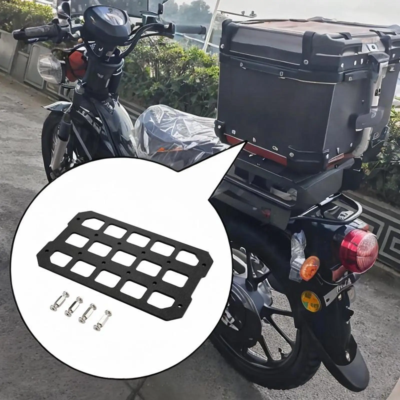 

Generic Motorcycle Trunk Storage Molle Panel Mount Plate Professional