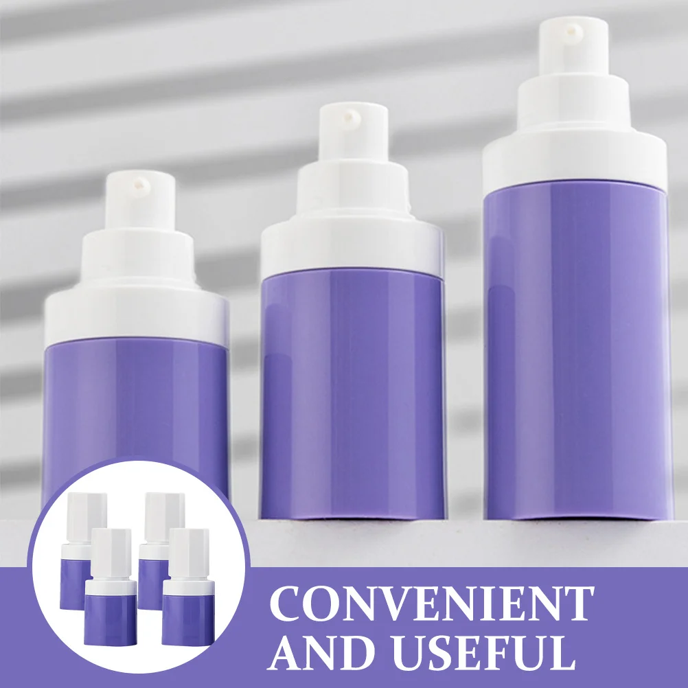 

4Pcs Travel Size Vacuum Bottle for Foundation Empty Airless Pump Makeup Containers Lightweight Leak Proof Makeup Bottles