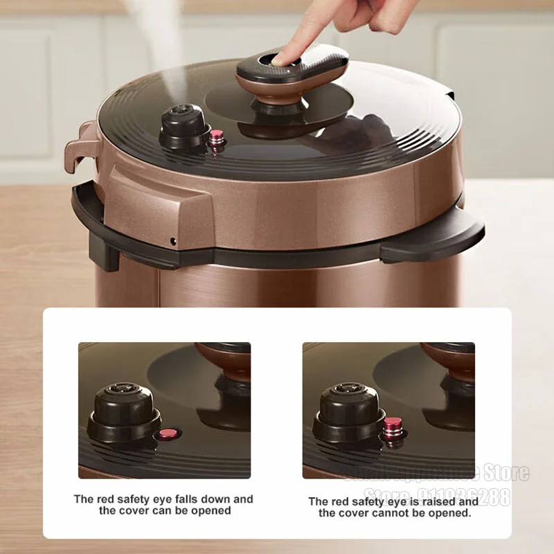 ميديا قدر الضغط الكهربائي 5L بطانة مزدوجة وعاء طبخ الأرز المنزلي 220 فولت أجهزة المطبخ طباخ كهربائي متعدد الوظائف
