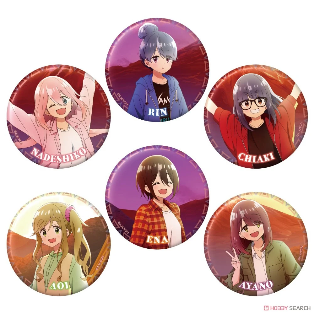 

58 мм аниме Laid-Back Yuru Camp Saitō Ena Shima Rin Kagamihara Nadeshiko косплей костюм значок булавка SPTE жесть брошь реквизит Gil