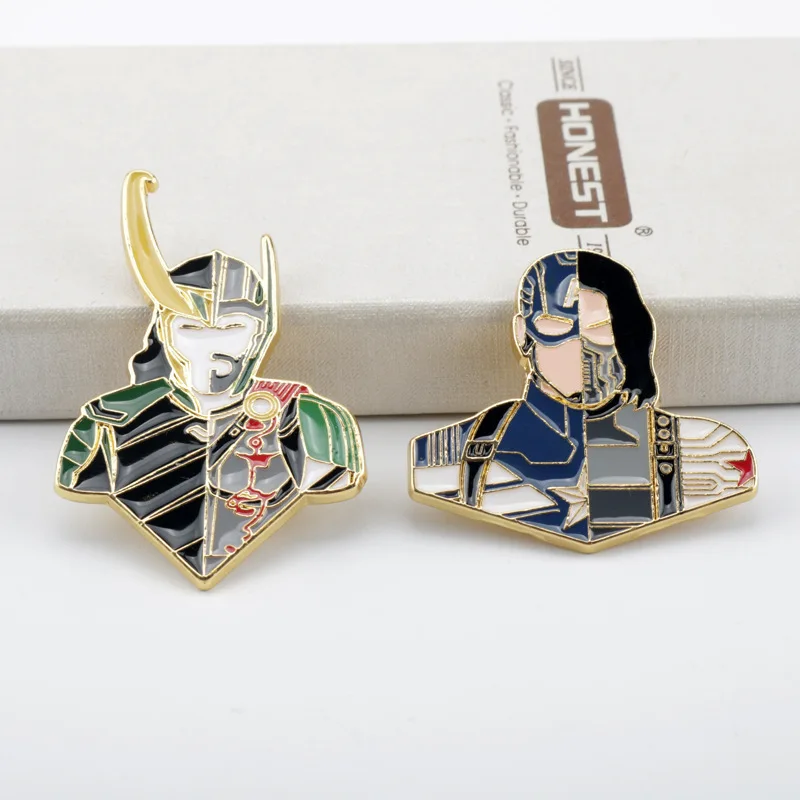 Broches de soldat Marvel Captain America et hiver pour hommes, Badges d'amitié, accessoires de bijoux sur les vêtements