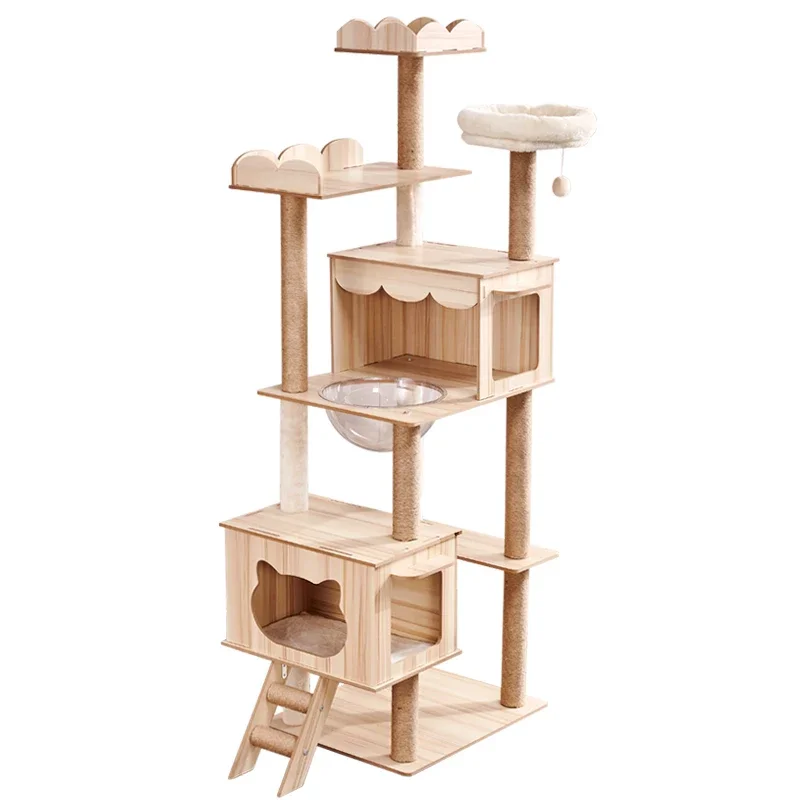 Large integrated multi-purpose cat climbing frame cat nest