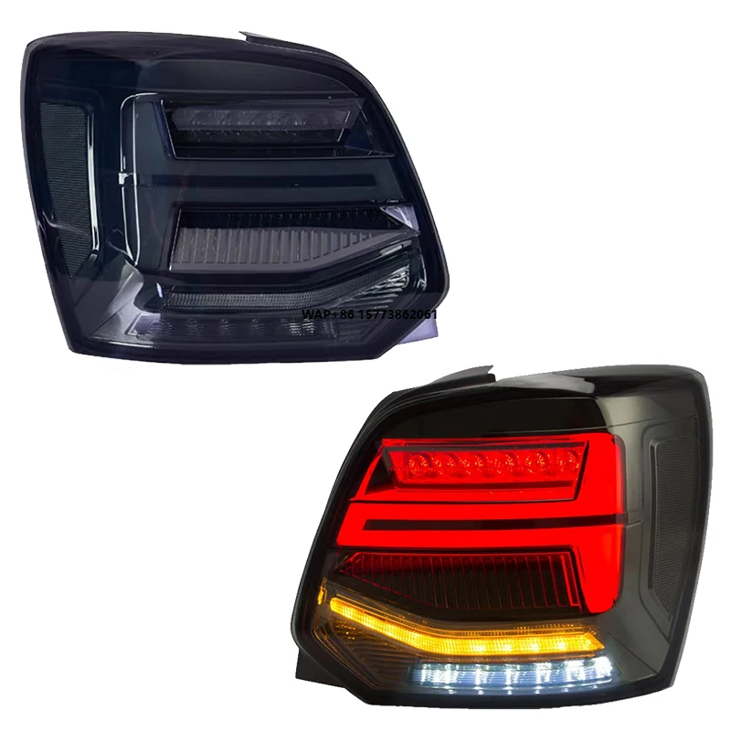 

2 Pieces for VW Polo 5 LED Tail Lamp 2011-2018 Rear Lights Clear Lens New Condition Upgrade Turn Signals Back Lamp