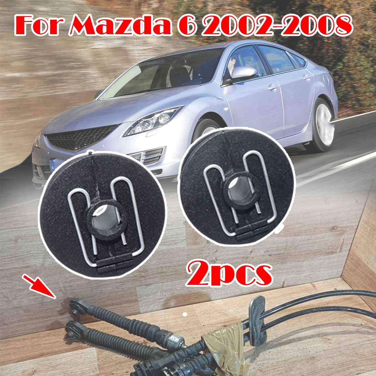 

2kit For Mazda 6 2002-2008 manual transmission Gear Lever Selector Shifter Linkage Pivot Bushing Repair Kit Grommet Shifting fix