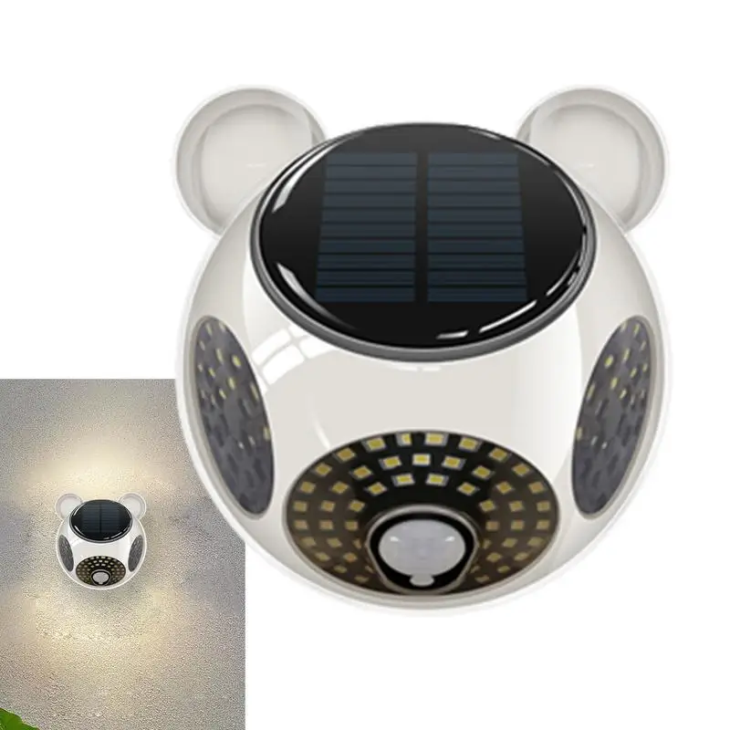 Motion Sensor Outdoor Lights Solar Bear Shaped Solar Wall Light Magnetic Solar Sensor Light 1800mAh Large Capacity For Parks