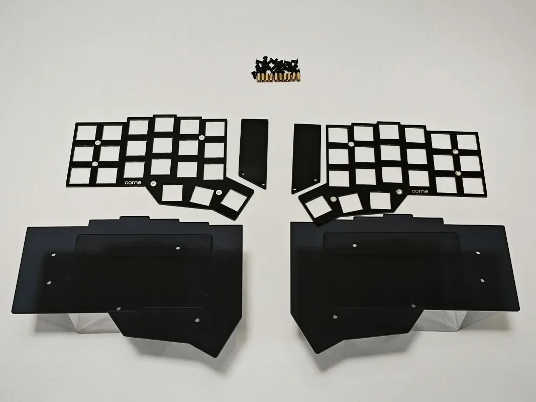 Imagem -05 - Dividir Corne Teclado Mecânico Teclado Gaming Personalizado Posicionamento Plate 3-layer Shell Sandwich Case Gamer Acessórios Fr4