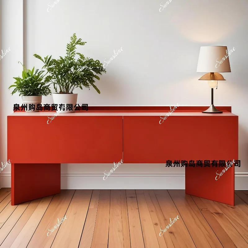 

Italian minimalist paint porch cabinet living room solid wood dining side cabinet