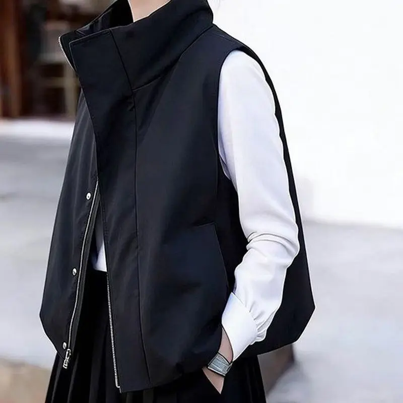 

Высококачественный повседневный жилет-пальто женский 2026 Новинка Весна-Осень, безрукавка, простой модный жакет, женская верхняя одежда, топ