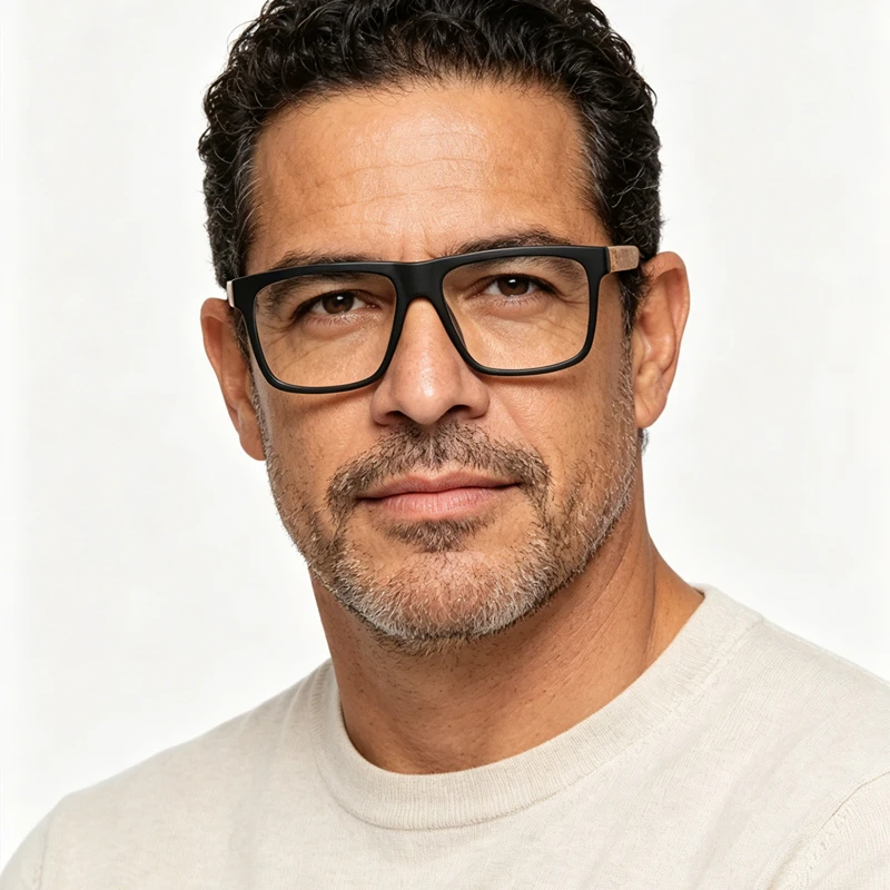 KOCOLIOR New Green Wood-grain Imitation Men Frame Reading Glasses for Men Women Anti Blue Light Vintage Big Square Frame Eyewear
