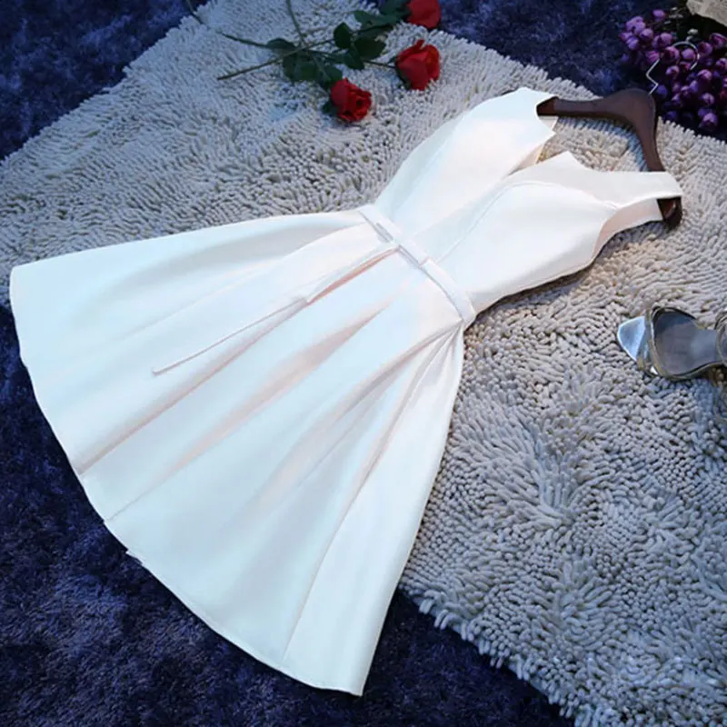 ZJ4008 Customize Short Bridesmaid dress champagne Light Wedding Party Prom Dresses graduation gown girls wholesale customize