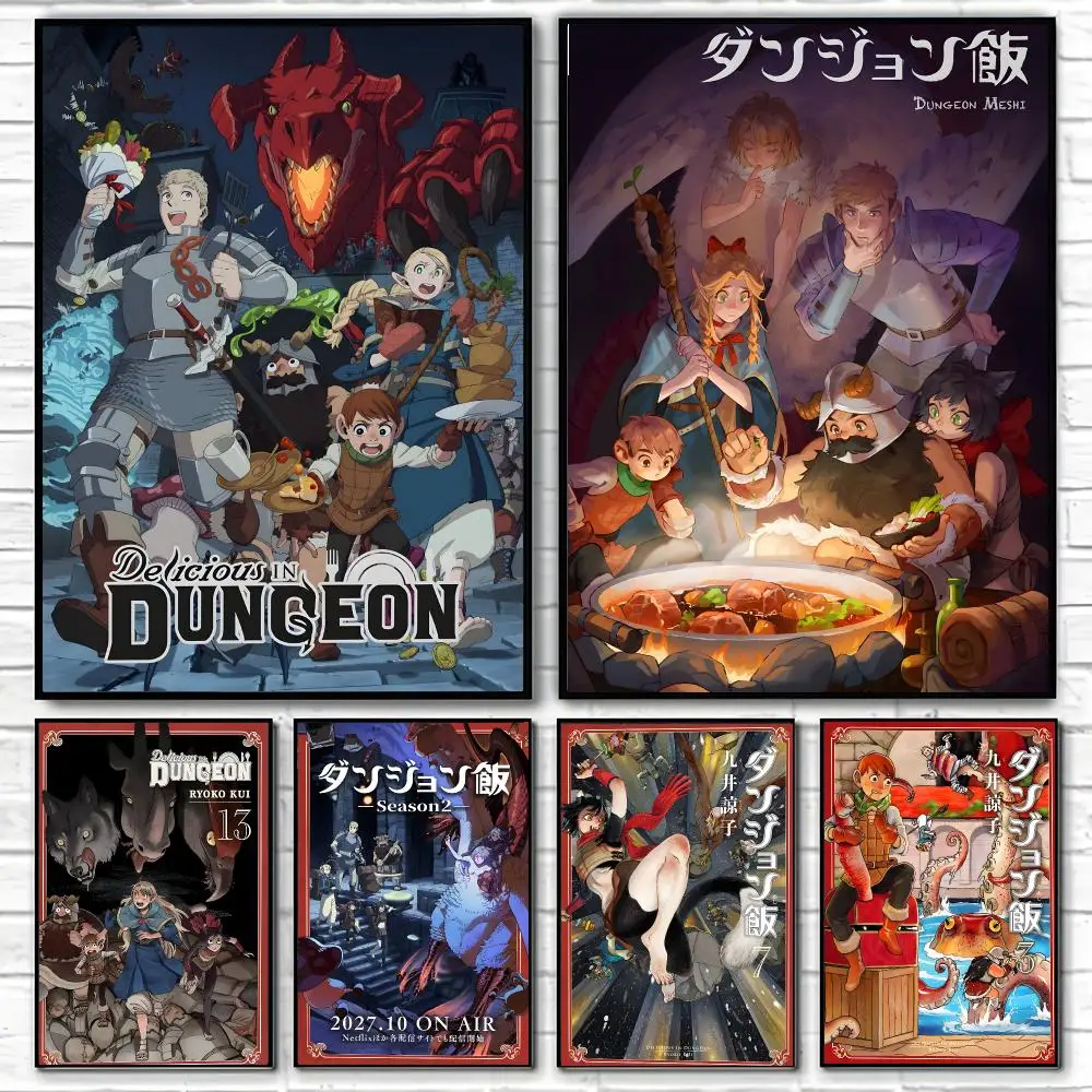 Anime Delicious in Dungeon Poster Poster High Quality Wall Art for Home Office Bedroom Living Room Perfect