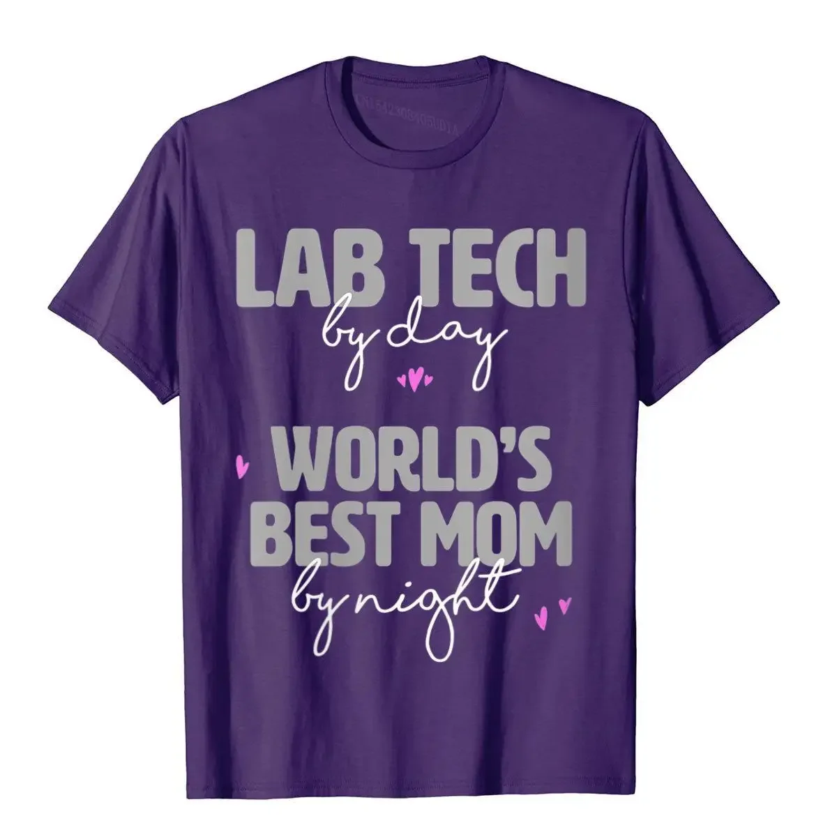 Mens Lab Tech By Day Mom  Night Mother Mama Female Scientist T-Shirt Customized Tees For Men Cotton T Shirts Fashionable