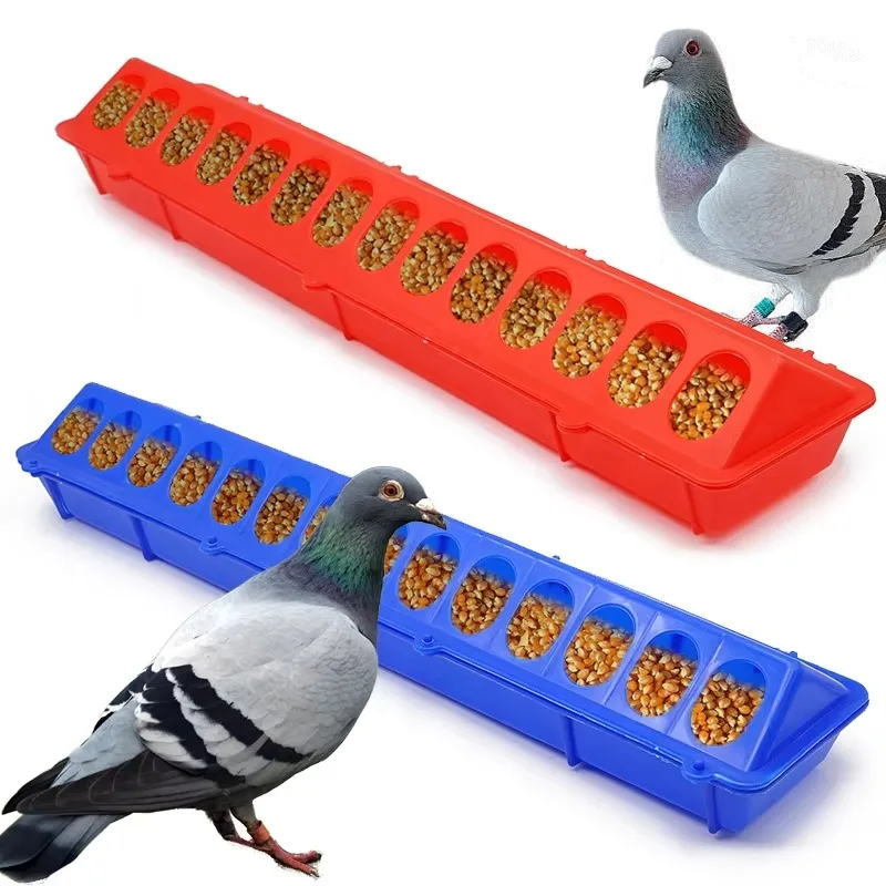 

50 Pcs 28 Holes Portable Plastic Quail Pigeon Food Feeder Bird Food Box Poultry Farm Chick Bird Feed Trough