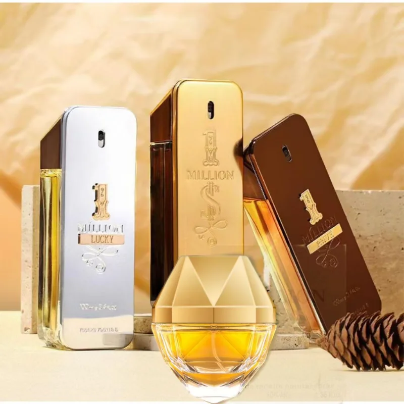 Caliente millones de oro Perfume fragancia feromonas Spray masculino hombres de larga duración Spray corporal Colonia citas diarias Perfume ligero