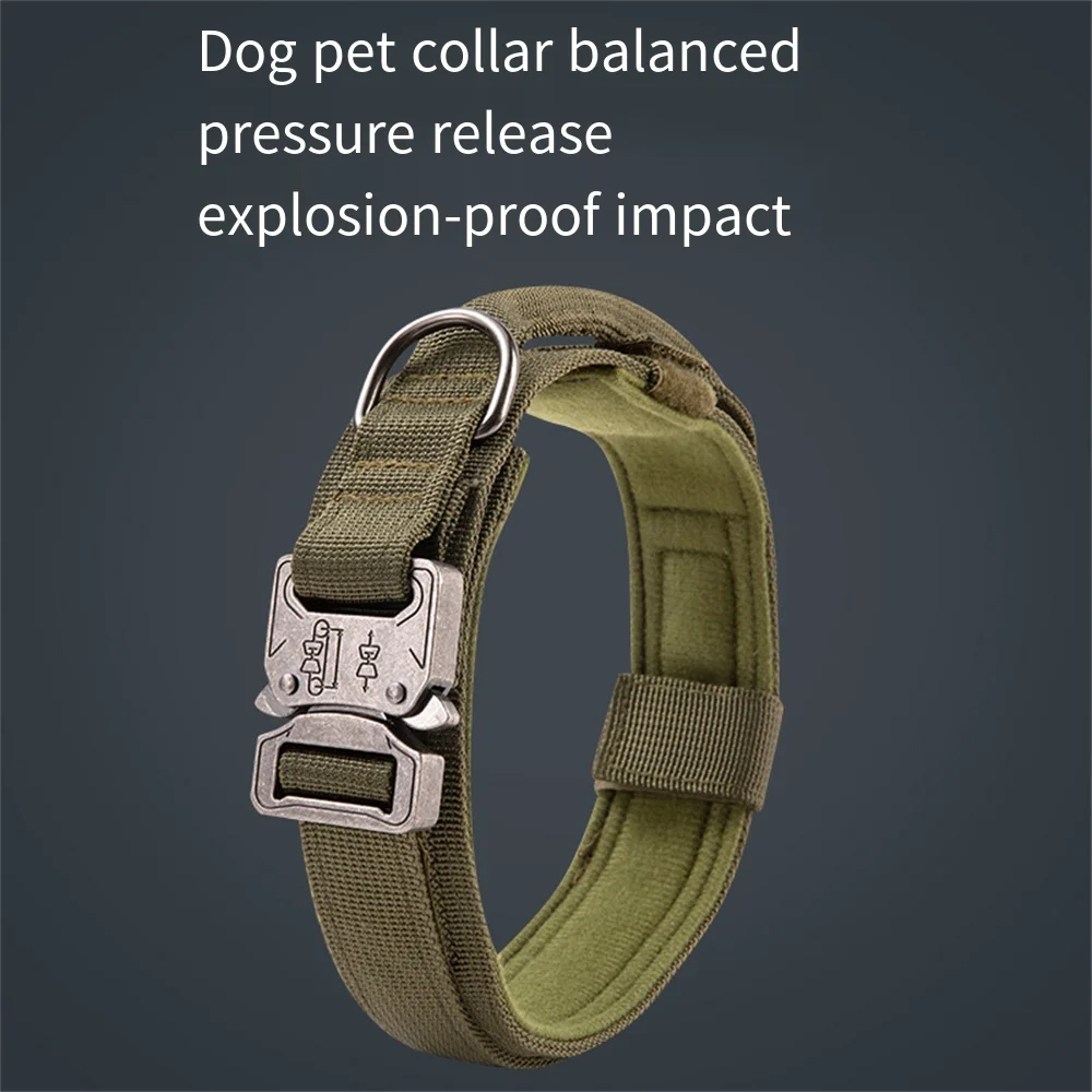 Tactical Police Dog Collar Military Adjustable Duarable Nylon Dog Collar For Small Medium Large Dogs Teddy Keji Pitbull Bulldog