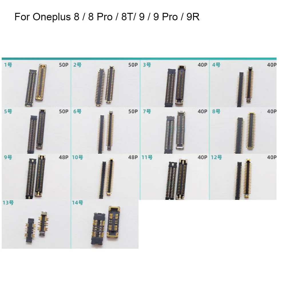 

2 шт. док-станция USB зарядный порт ЖК-дисплей батарея FPC Разъем для Oneplus 8 8T логика на материнской плате One plus 9 9r 9 pro