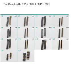 2PCS Dock USB Charging Port LCD battery FPC connector For Oneplus 8 8T logic on motherboard mainboard One plus 9 9r 9 pro