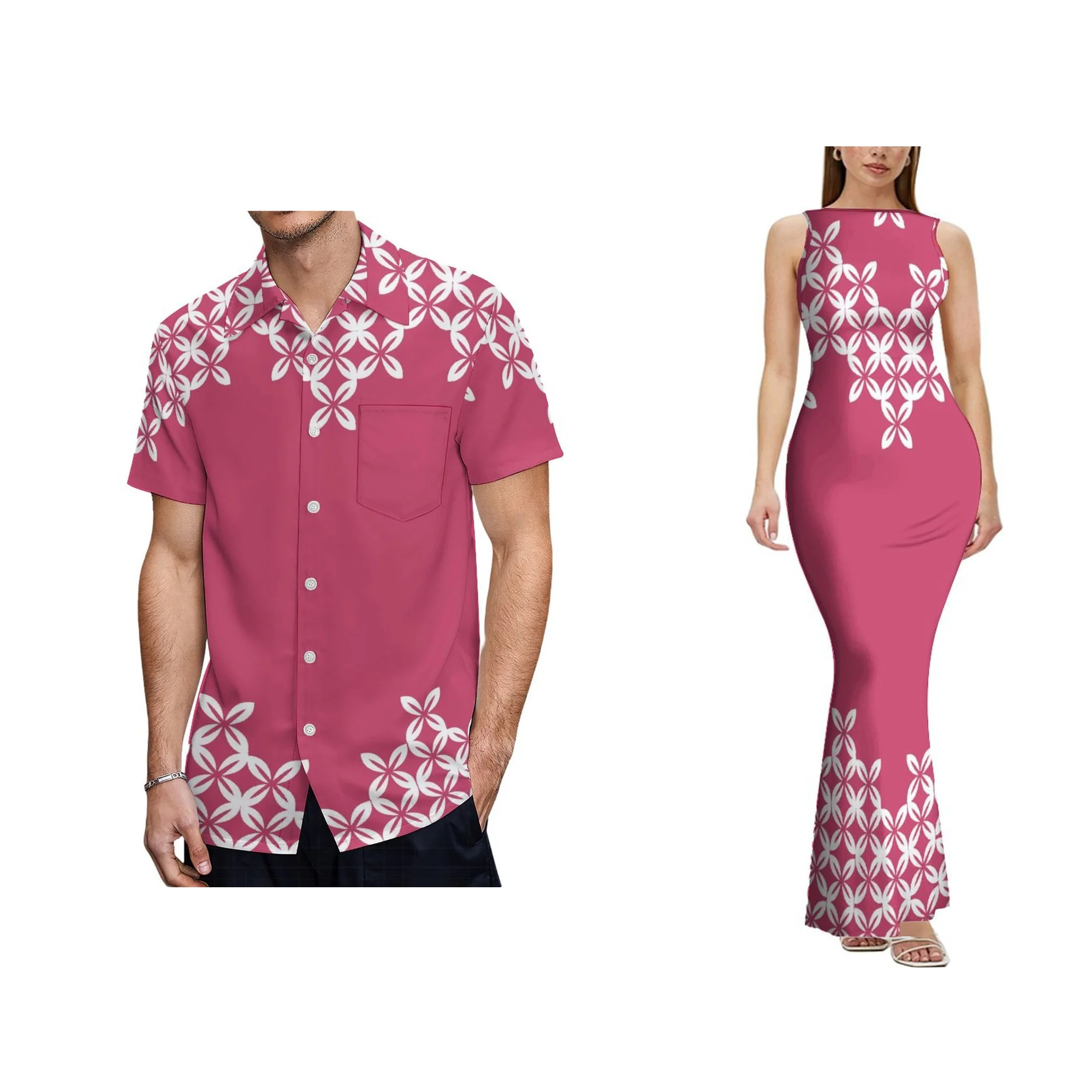 1MOQ Wholesale Custom Bodycon Backless Dress New Zealand Design Women's Boat Neck Sleeveless Design Clothes Polynesian Dress