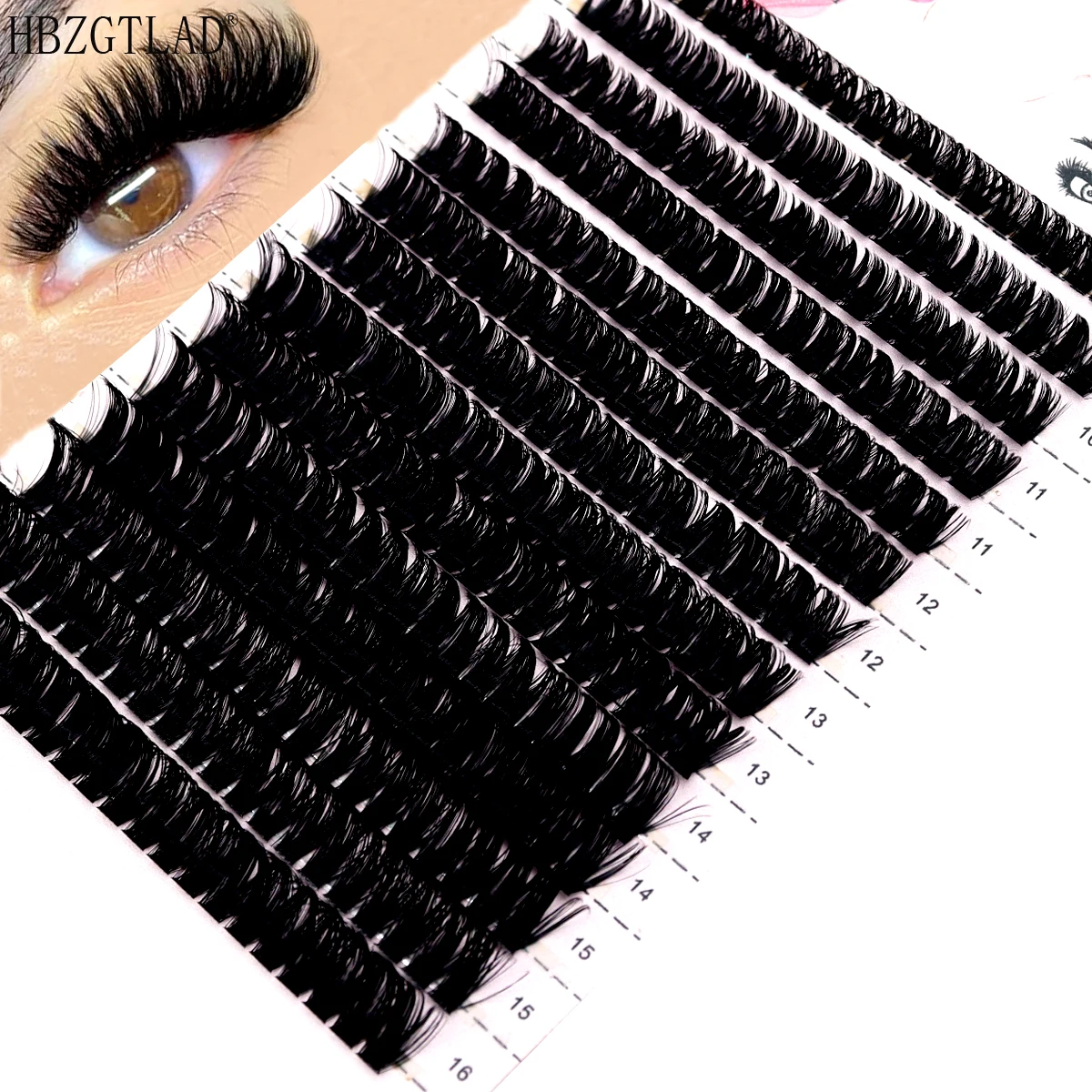 60D/80D D Curl Eyelashes Extension 280 Bundles Natural Thick Mink Faux Eyelash 3D Russia Individual Makeup Lash Cluster Lashes