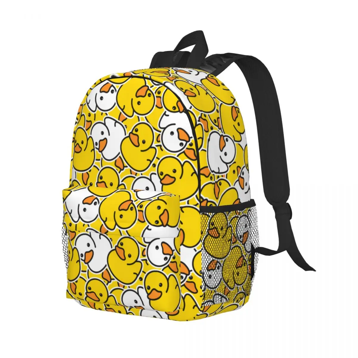 Mochila de viaje con patrón de dibujos animados de patos para hombres y mujeres, bolsa de libros para computadora escolar, bolsas de día para estudiantes universitarios