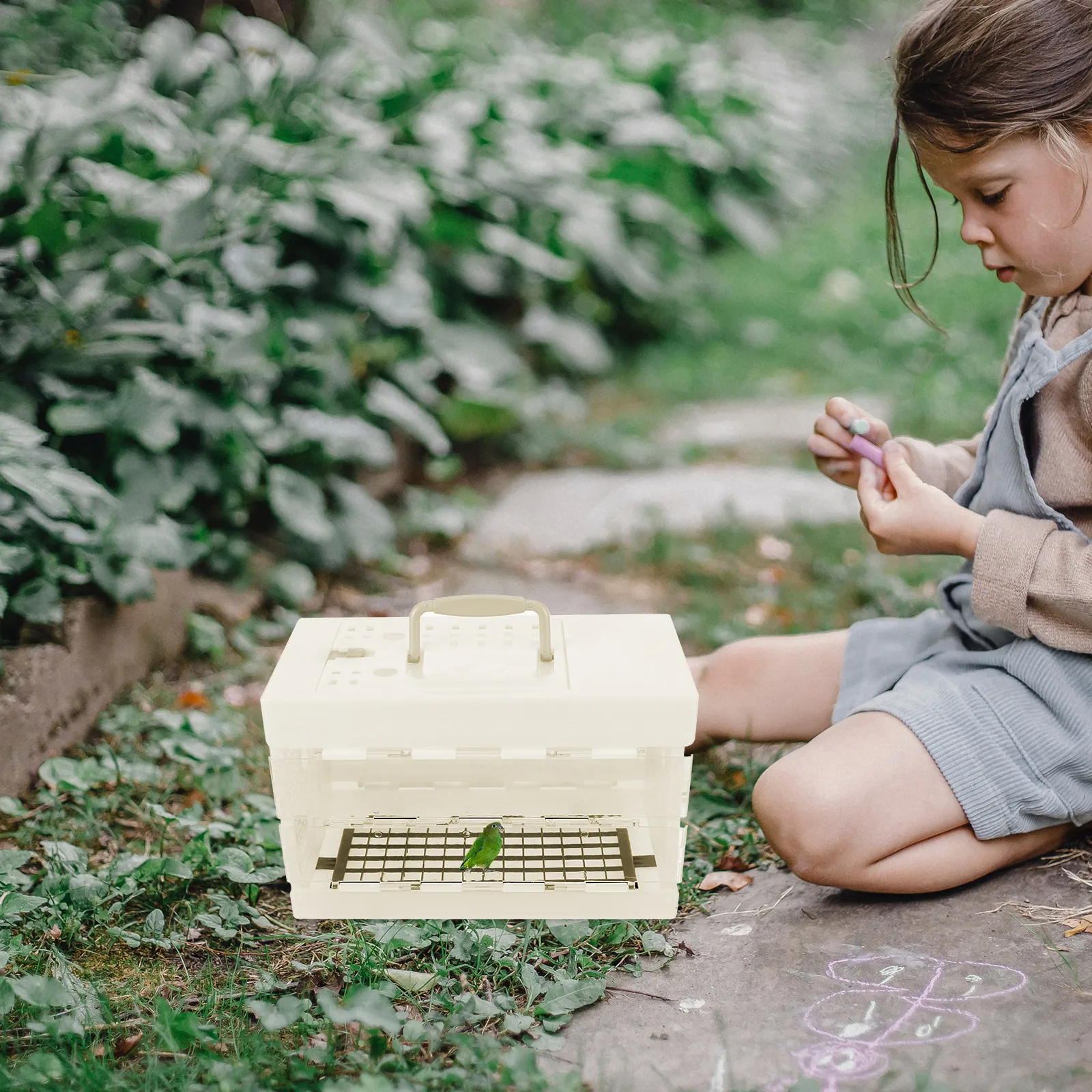 

Small Bird Cage Travel Size Portable Parrot Carrier Lightweight Outdoor Folding Pet Cages For Parakeets With Handle