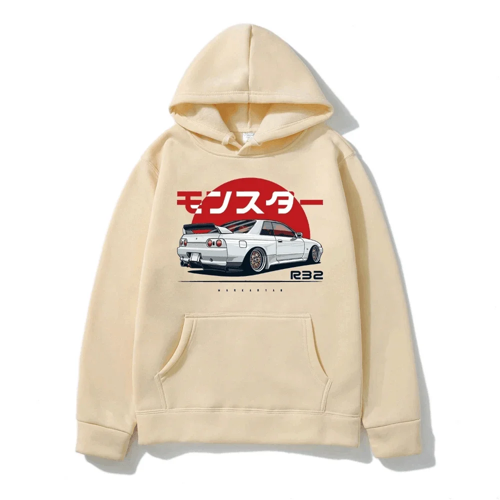 Monster Skyline R32 GTR Print Men/Women Cotton Hoodie Casual Oversized Pullover Popular Sweatshirt Fashion Trend Unisex Clothing