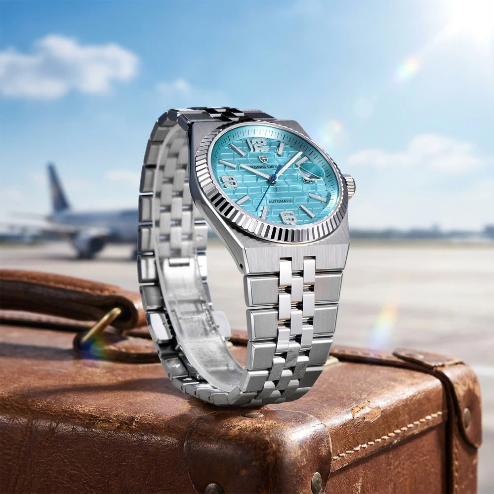 Montres de luxe PAGANI DESIGN pour hommes, cadran 3D en forme de losange, montre automatique de luxe, montre-bracelet mécanique avec verre saphir AR.