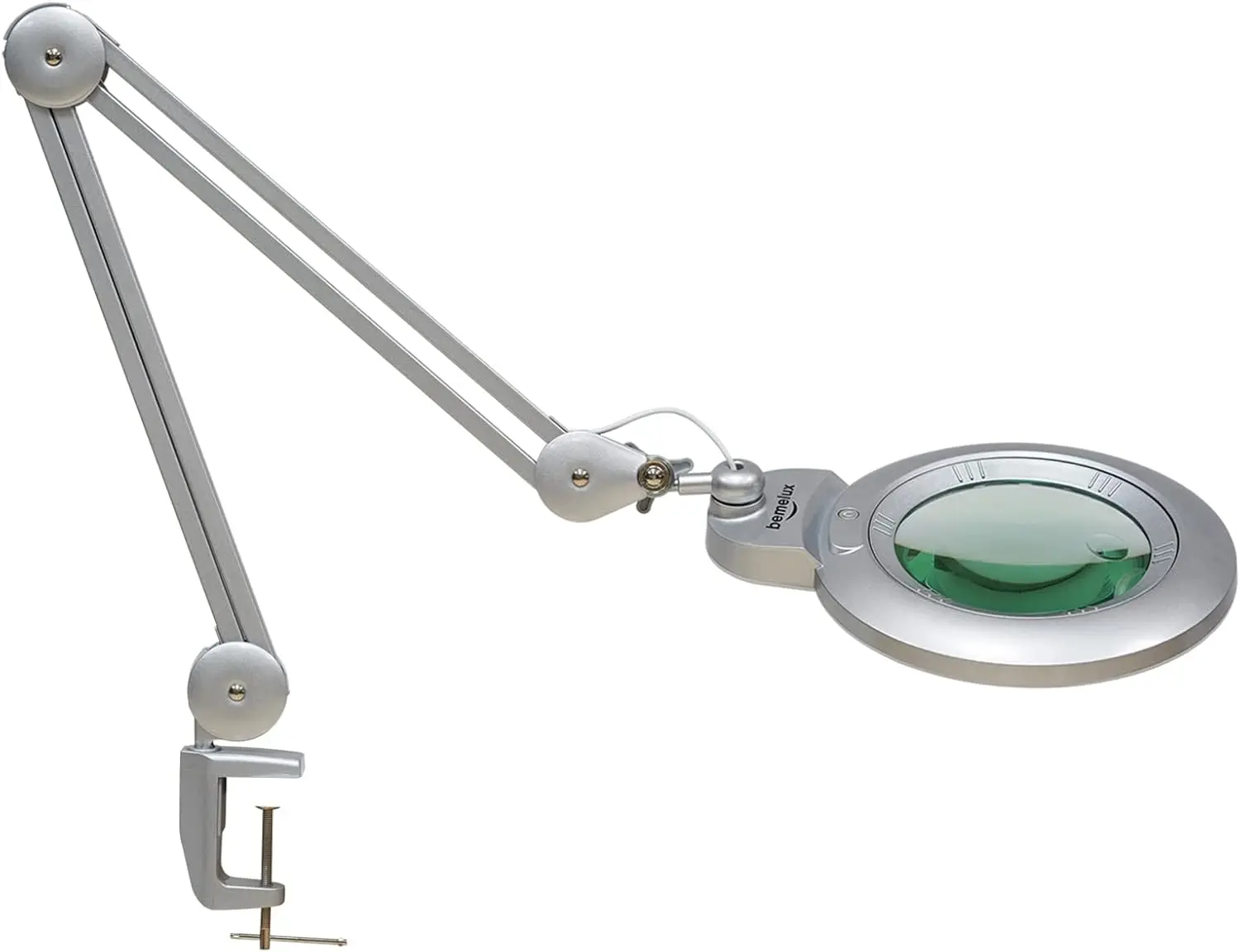 Bifocals מנורת שולחן מגדלת עם מהדק, 5 דיופטר עם 20 דיופטר, 6 אינץ 'נתיק ו-120 יחידות, 3 מצבי צבע 1200