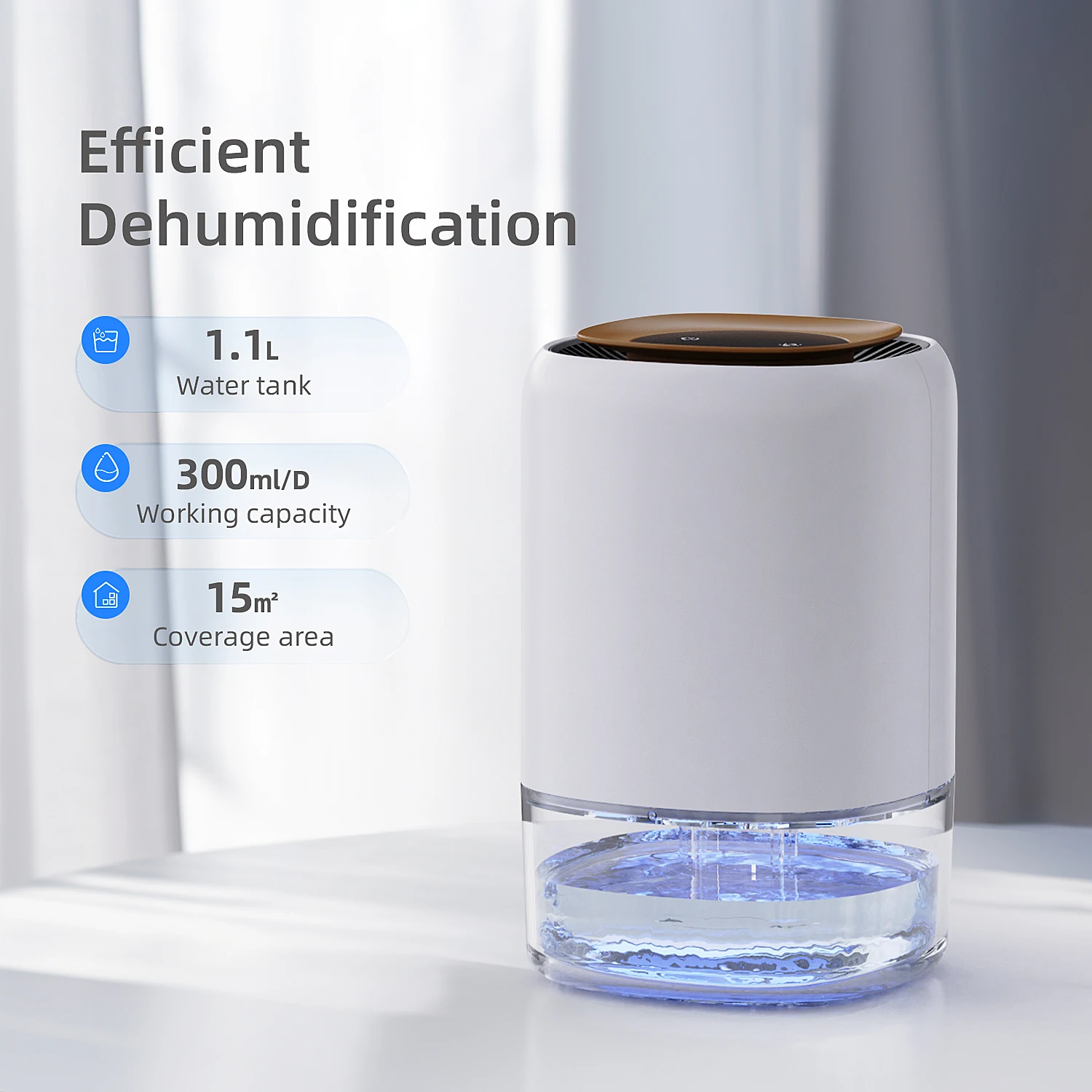 2025 Trending New Arrivals Customized Color 1100ml Home Air Mini Portable Small Dehumidifier