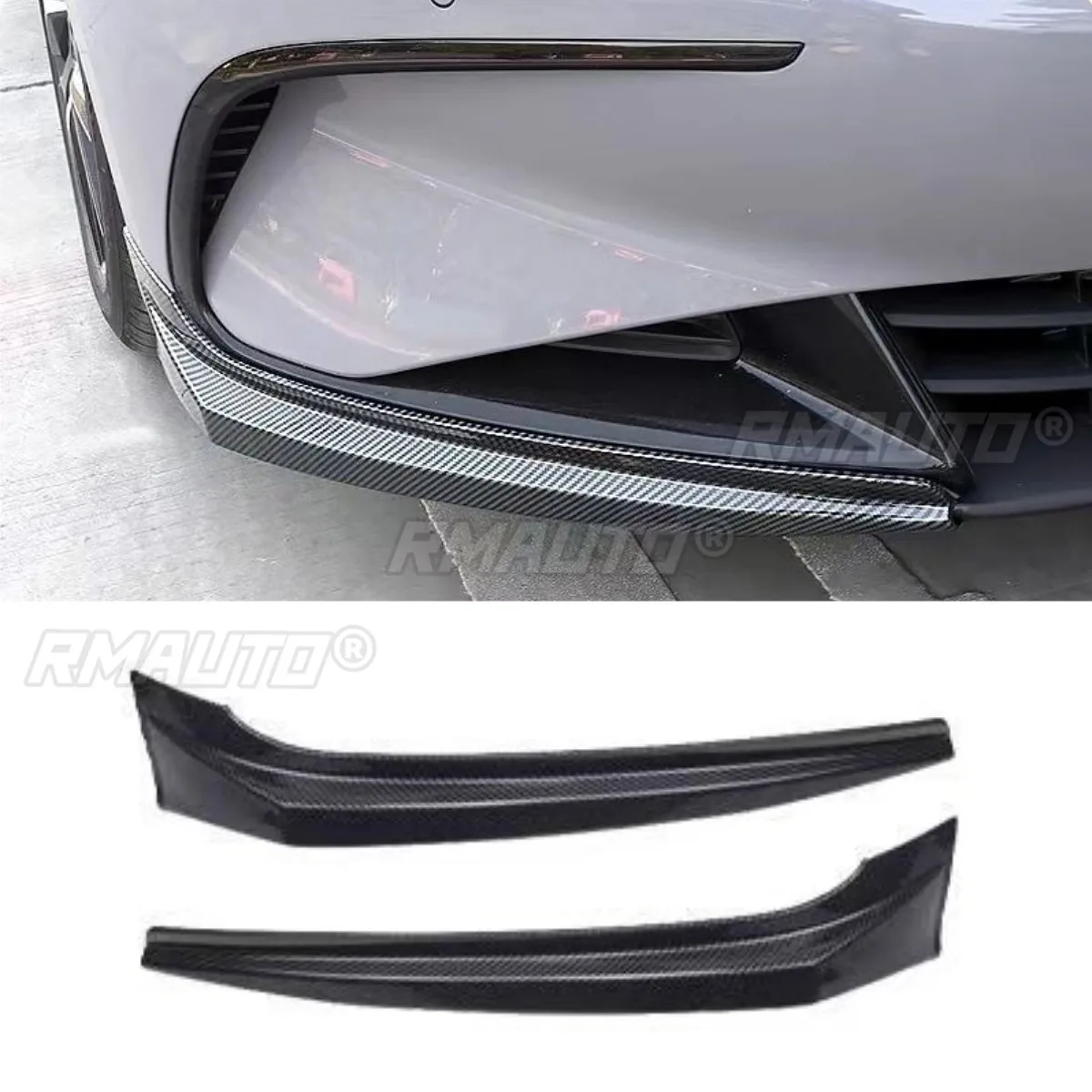 For BYD Han EV 2023-2025 Car Front Bumper Splitter Diffuser Spoiler Body Kit Bumper Protector Corner Trim Accessories Tunning
