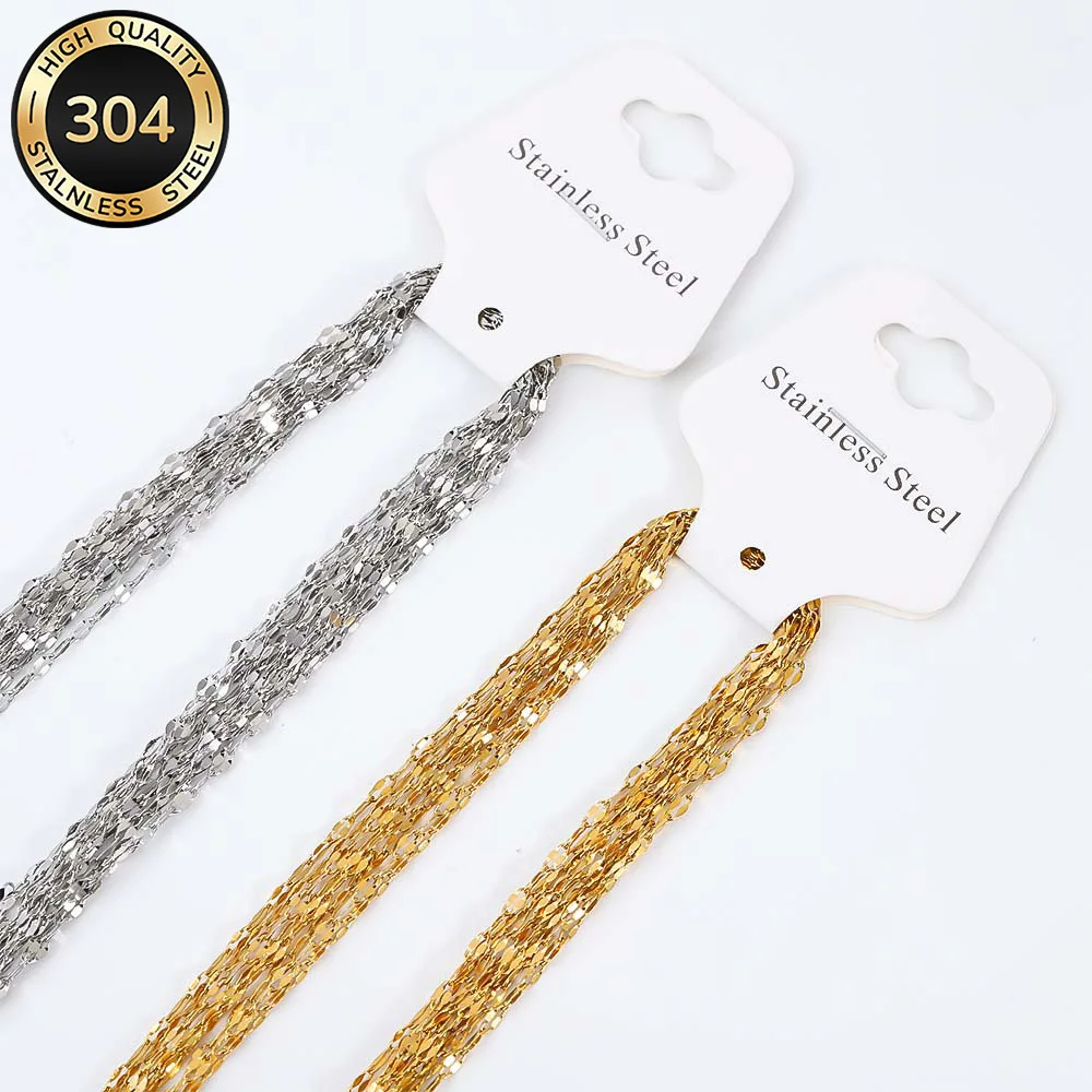 10pcs Lot Stainless Steel Necklace Lip stick Chain Simple Thin 2mm 18'+5mm Women