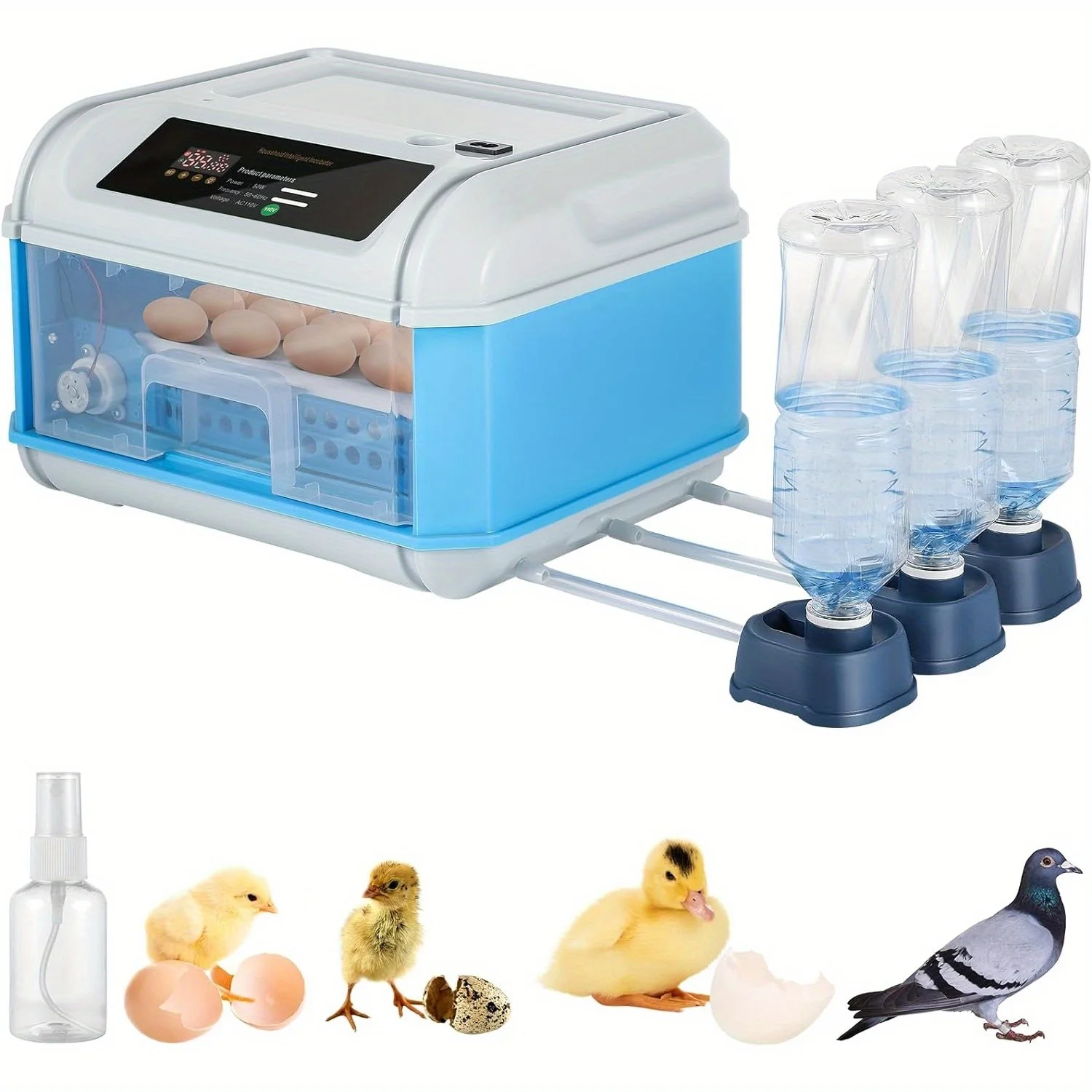 Incubators for Hatching Eggs, 16 Eggs Incubator with Automatic Egg Turning, Temperature Controland Candling Function for Hatch