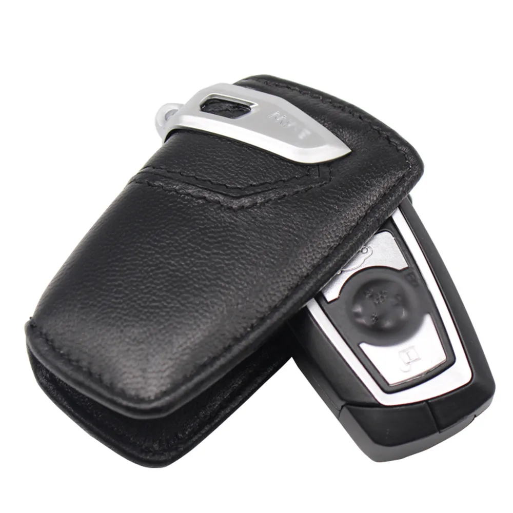 Genuine Leather Key Case Cover Keychain For BMW 1 2 3 4 5 6 7 Series X3 X4