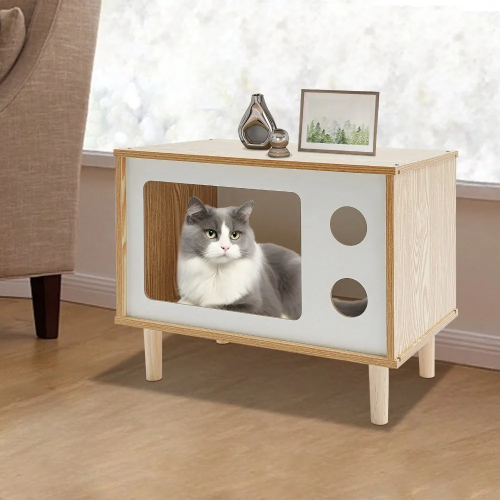 

Cat House, Floorstanding Cat Bed Indoor, For All Kinds Of Indoor Cats And Small Dogs Weighing Around 9.92 Pounds
