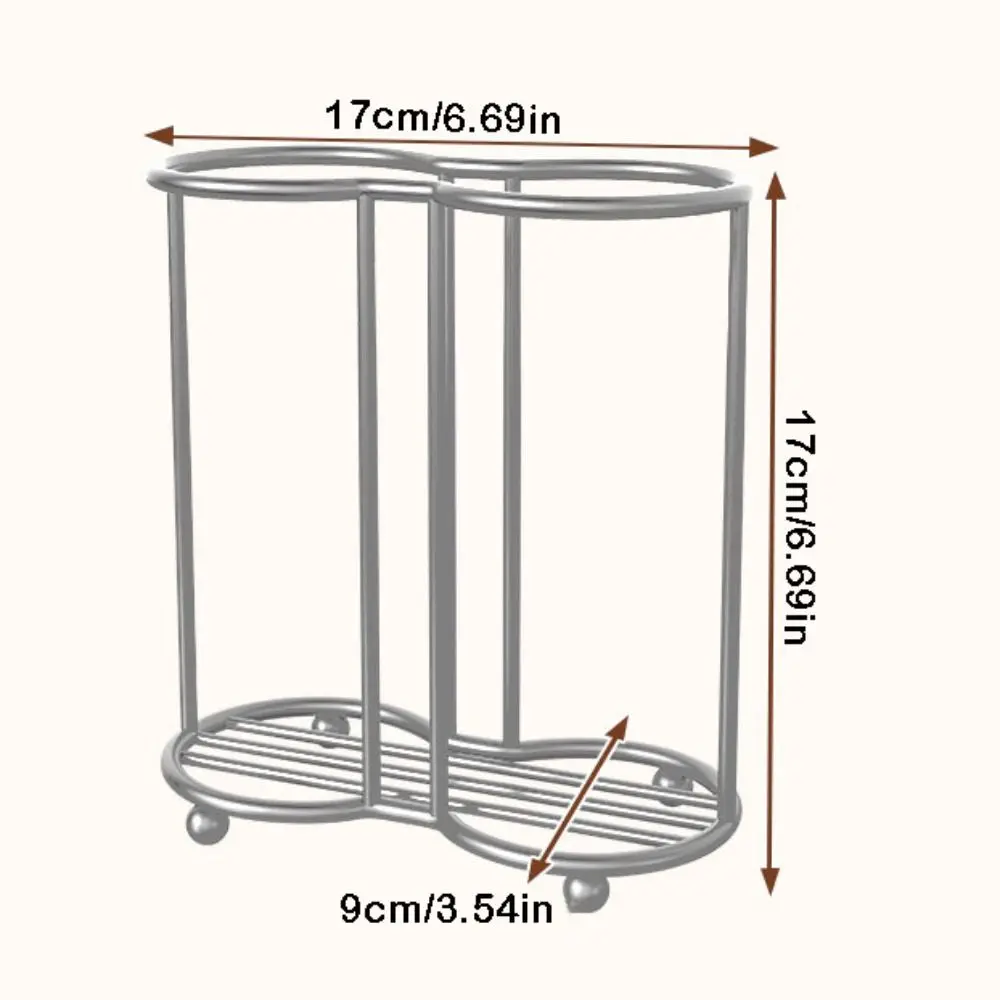 Stainless Steel Disposables Cups Picker Multifunctional Save Space Cup Storage Rack Large Capacity Simple Paper Cup Holder 6