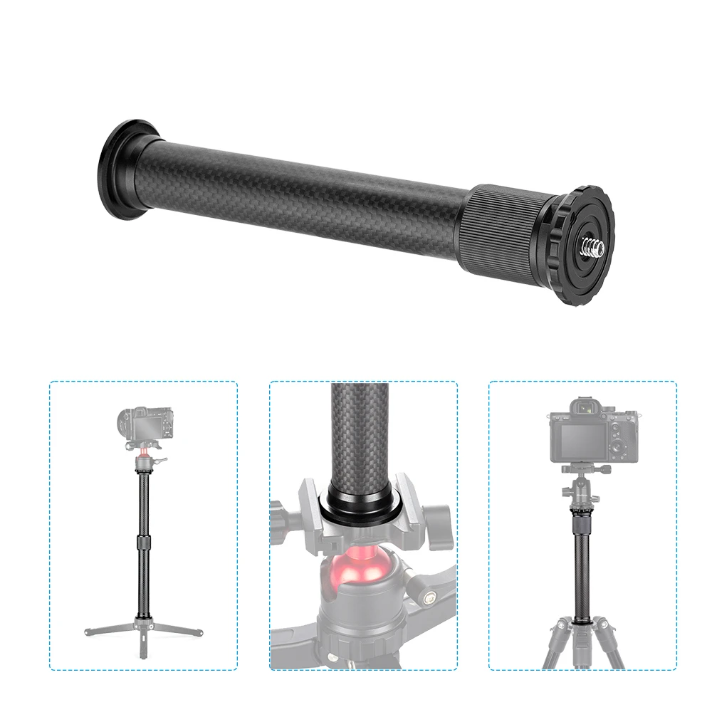 Carbon Fiber 2 Section Tripod Center Column Extension Tube Extender Stick Rod Gimbal Handheld Bar Telescopic Pole for Camera DJI