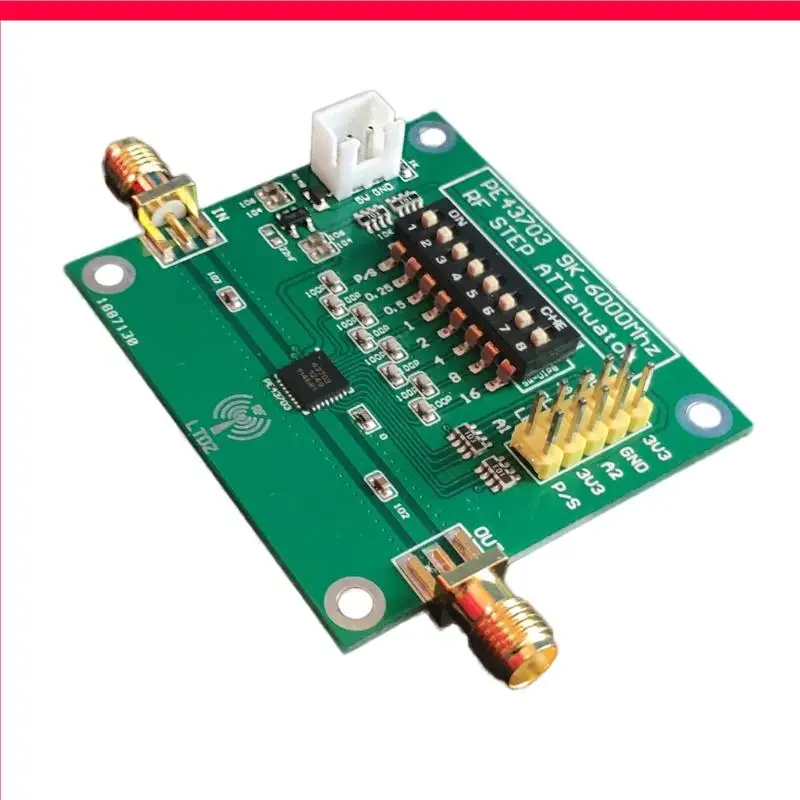 96GD PE43703 Kontrol Numerik Modul Attenuator RF untuk 5V Paralel/Serial Langsung Modul Attenuator 9KHz-6GHz