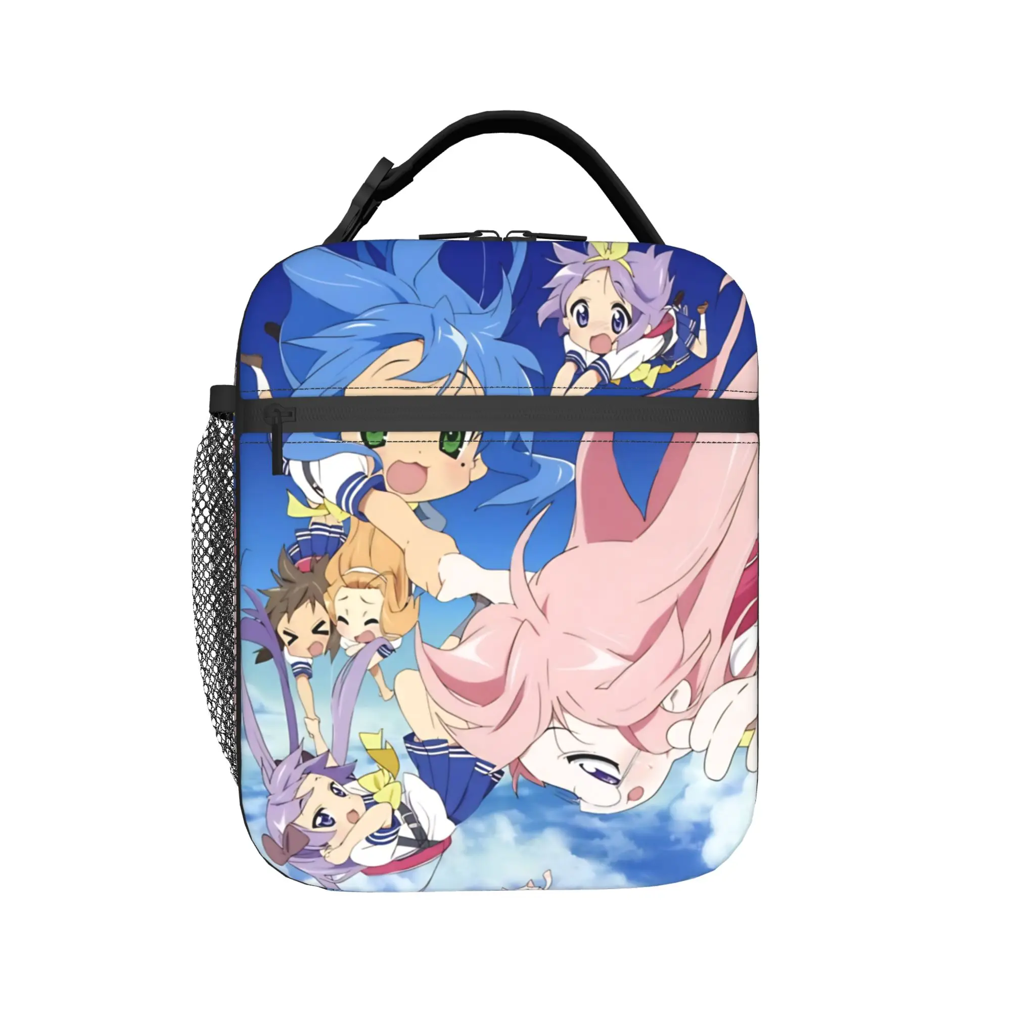 Konata, Tsukasa and Kagami Lucky Star  Insulated Lunch Bags Leakproof Anime Lunch Container Cooler Bag Lunch Box Tote Men Women